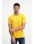 Erkek Sarı Yıkamalı Basic T-Shirt 2