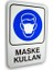 Uyarı Levhası - Maske Kullan 16x24 cm 1