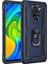 Xiaomi Redmi Note 9 Kılıf Tank Yüzüklü Silikon Kapak - Lacivert 1