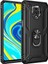 Xiaomi Redmi Note 9 Pro Kılıf Tank Yüzüklü Silikon Kapak - Siyah 1