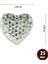 Polyester Kalp Fiyonk, 1,3 cm - 25 Adet - GÜMÜŞ 2