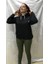 Kadın Kapüşonlu Sweatshirt Siyah 3
