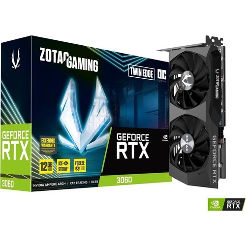 Zotac GeForce RTX 3060 Twin Edge OC 12GB 192Bit GDDR6 PCI-Express 4.0 LHR Ekran Kartı ZT-A30600H-10M