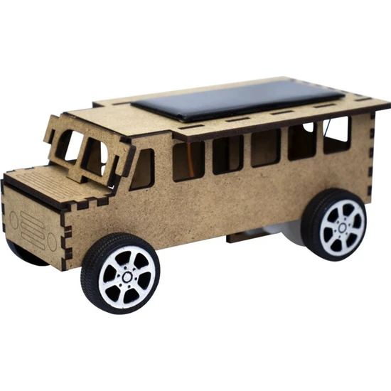 Emin İş Eğitimi Güneş Enerjili Otobüs Araba Yapım Seti - Deney Seti Güneş Enerjisi Oto