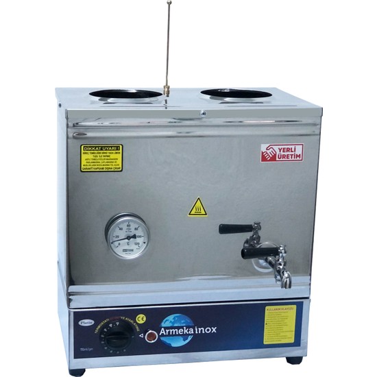 Armeka Platin 30 Litre Elektrikli Pleytsiz Çay Kazanı & Kahveci Kazanı & Kahve ve Çay Ocağı Inox