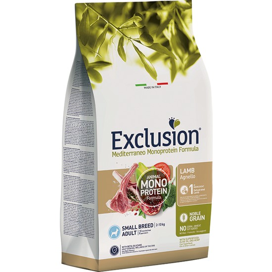 Exclusion Düşük Tahıllı Monoprotein Kuzu Etli Küçük Irk Yetişkin Köpek Maması 2kg Az Tahıllı Süper Premium