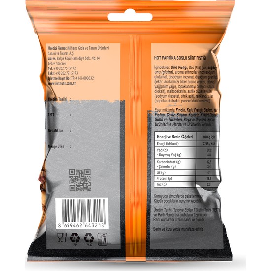 List Flavours Hot Paprika Soslu Siirt Fıstığı 85 g Fiyatı