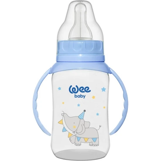 Wee Baby Klasik Kulplu Pp Biberon 150 ml (6-18ay) Mavi