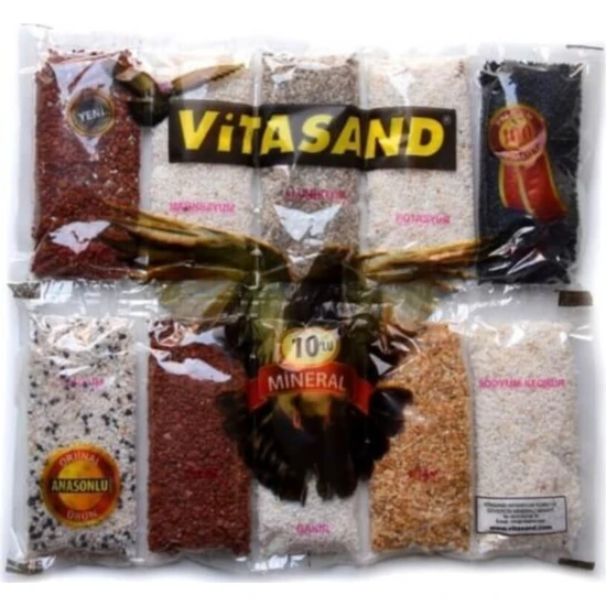 Vitasand  Güvercin Minerali  Vitasand 100 gr / 10 Lu Karışık  Paket
