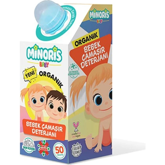 Minoris Baby Organik Antialerjik Bebek Çamaşır Deterjanı Parfümsüz 50 Yıkama