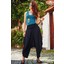 Drape Bel Detaylı Dökümlü Şalvar Pantolon 2