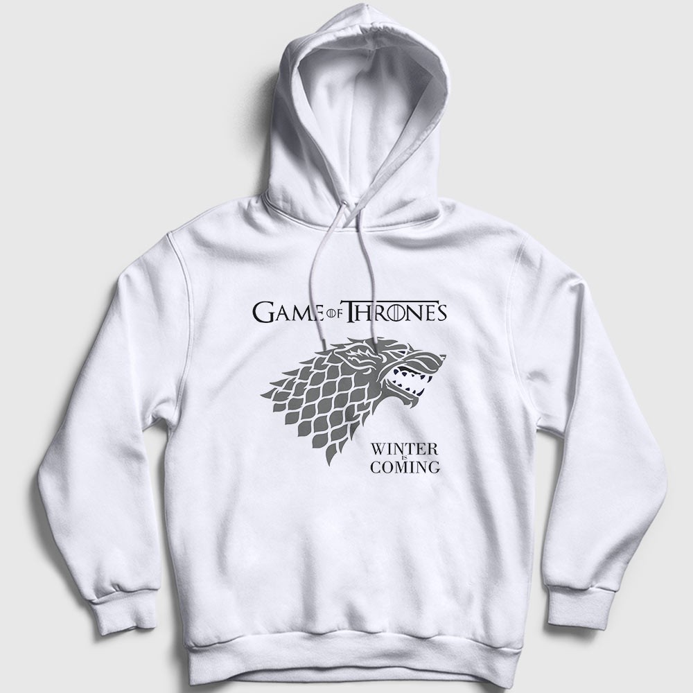 Presmono Unisex Kırmızı Stark Game Of Thrones Kapüşonlu Sweatshirt görsel 3