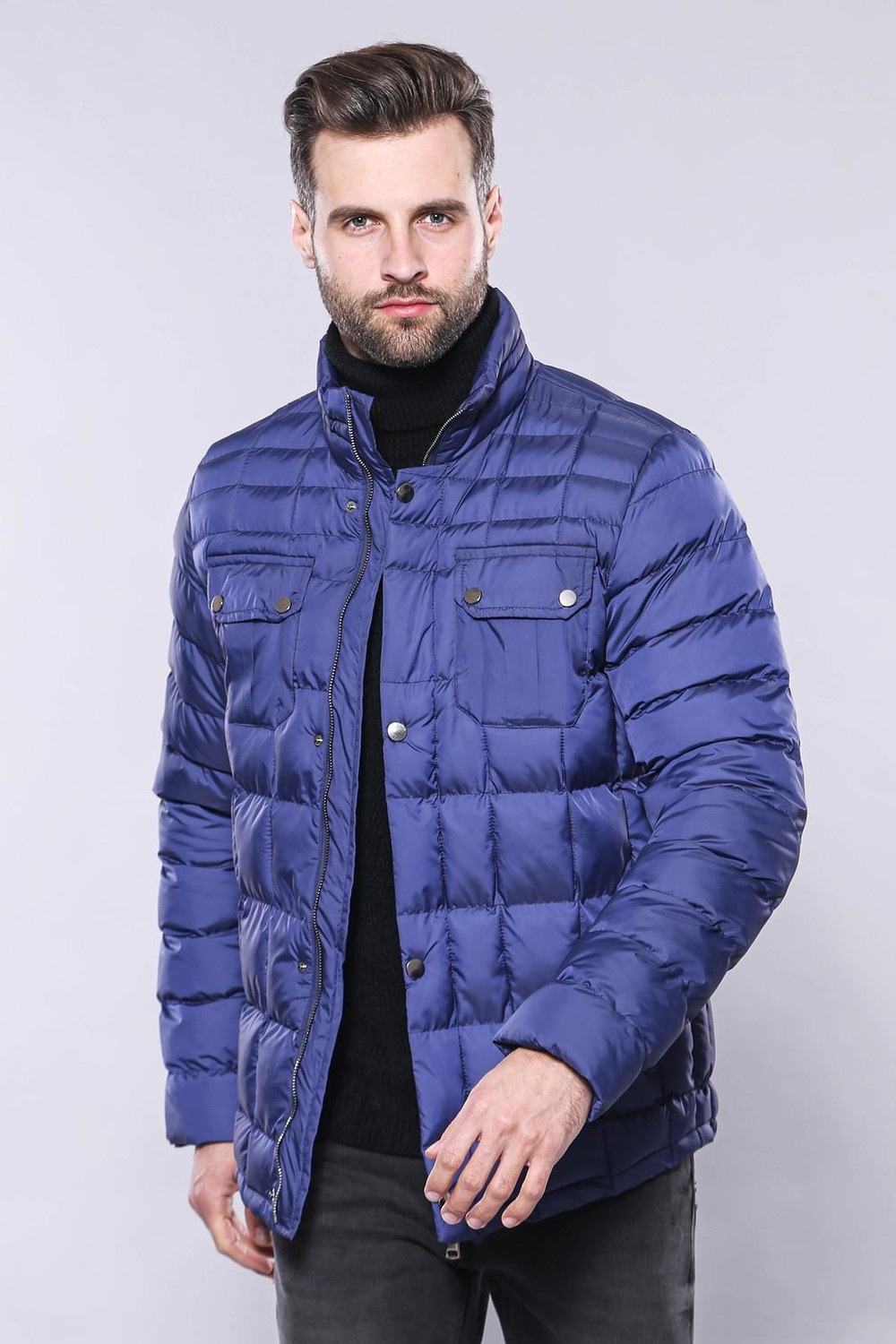 Wessi Erkek Kapitone Dikiş Detaylı Slim Fit Mont