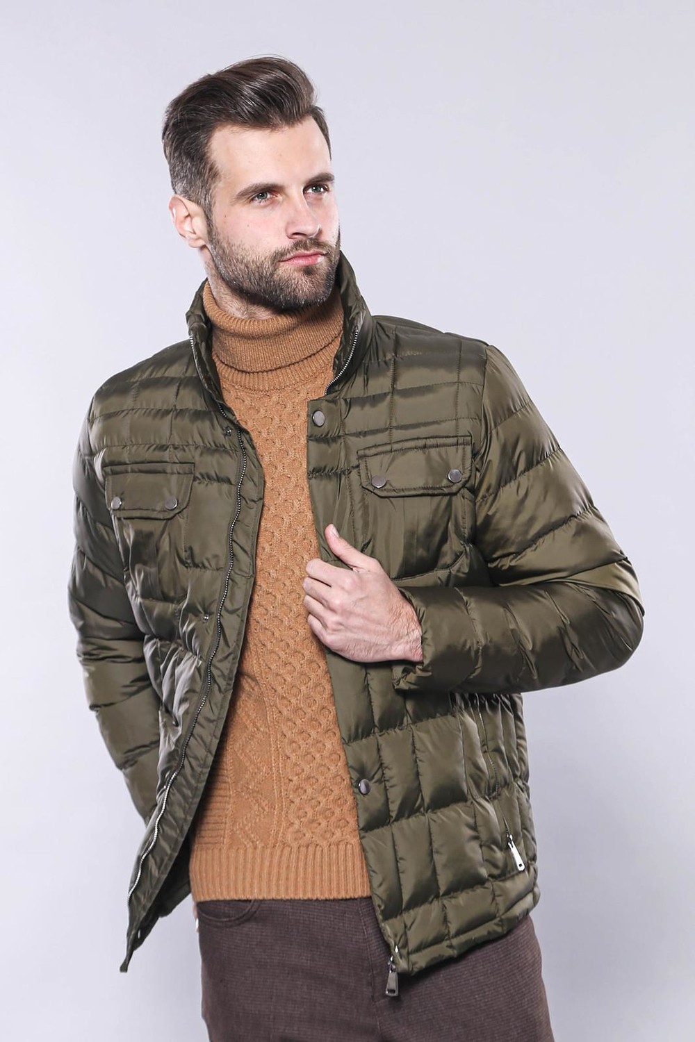 Wessi Erkek Kapitone Dikiş Detaylı Slim Fit Mont