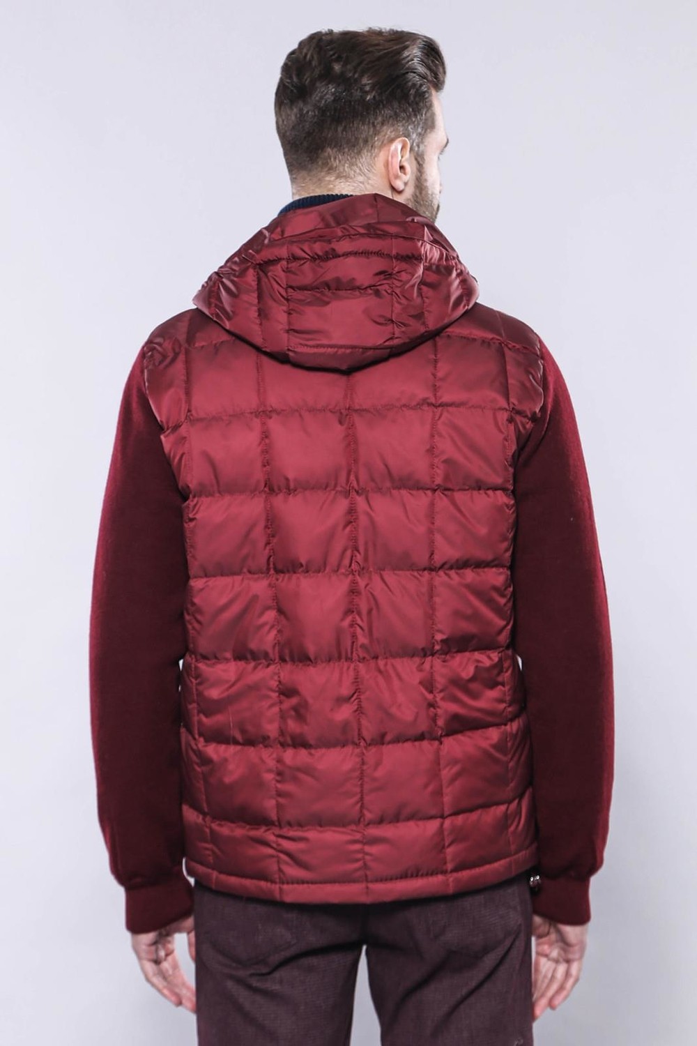 Wessi Erkek Kapüşonlu Kapitone Slim Fit Kaban görsel 5