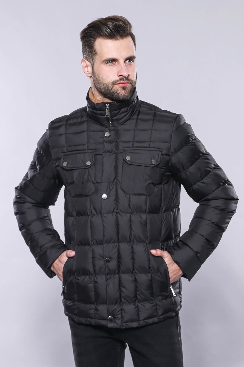 Wessi Erkek Kapitone Dikiş Detaylı Slim Fit Mont