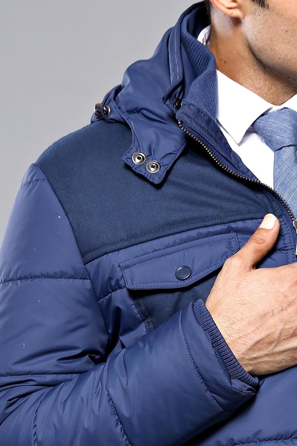 Wessi Erkek Kapüşonlu Slim Fit Şişme Kaban görsel 2