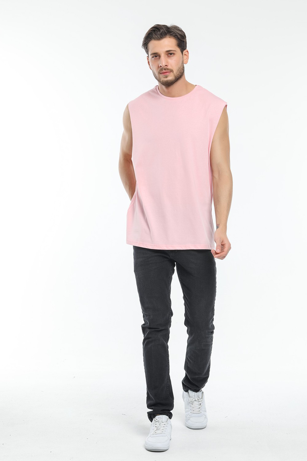 Superlife Bisiklet Yaka Kolsuz Tshirt
