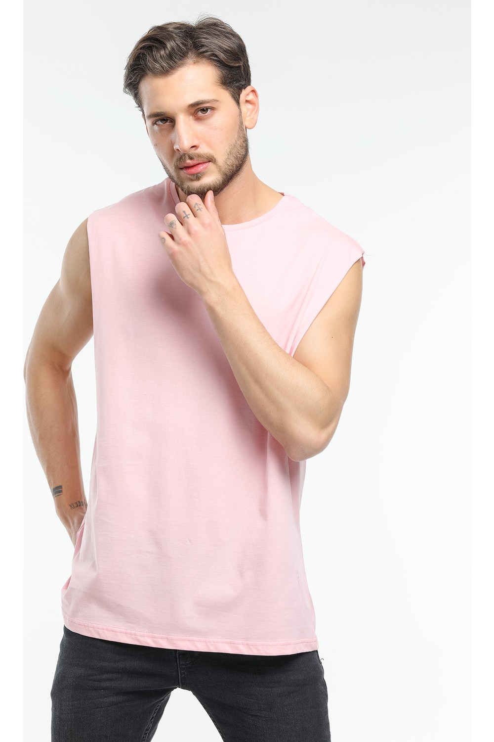 Superlife Bisiklet Yaka Kolsuz Tshirt görsel 2