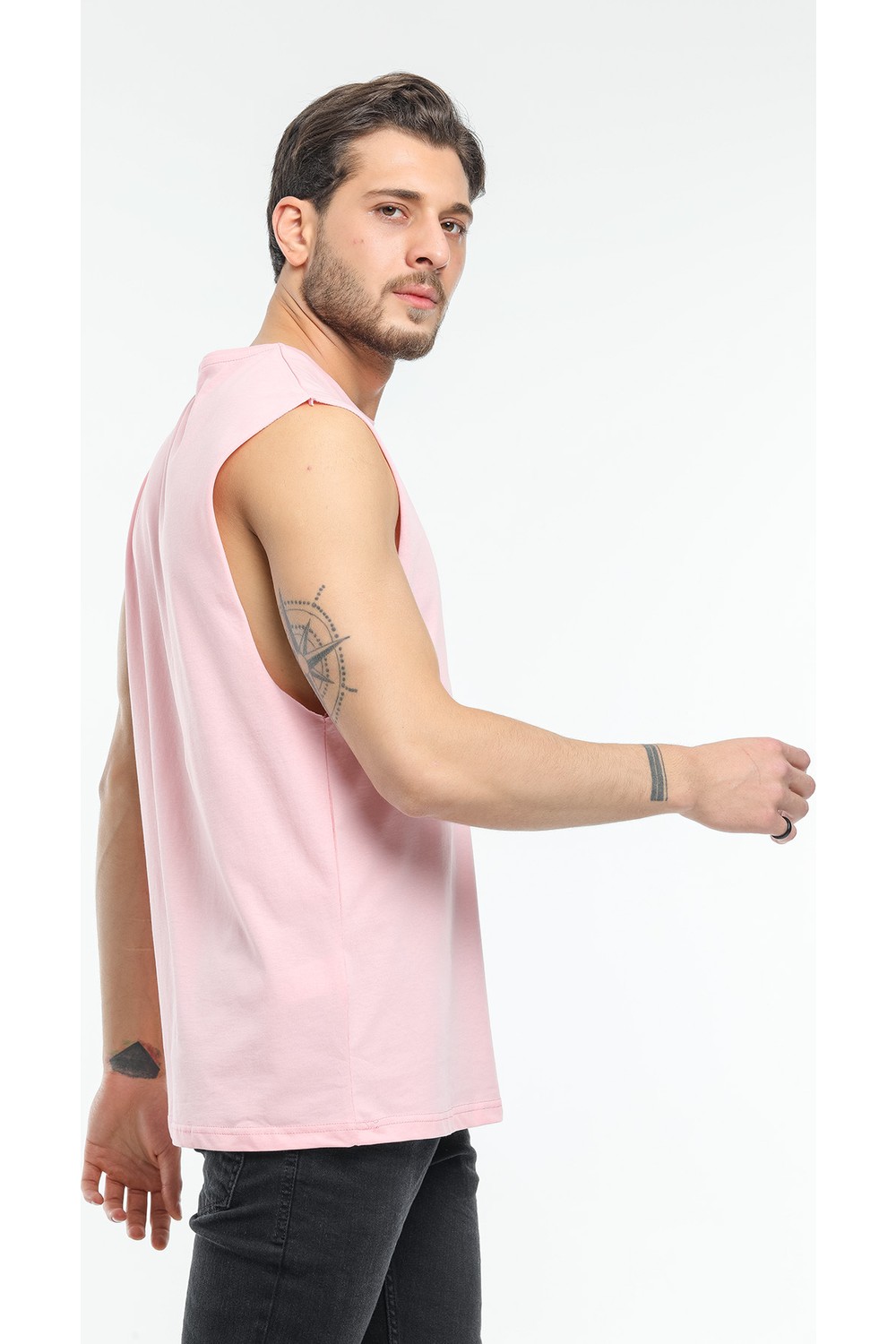 Superlife Bisiklet Yaka Kolsuz Tshirt görsel 4