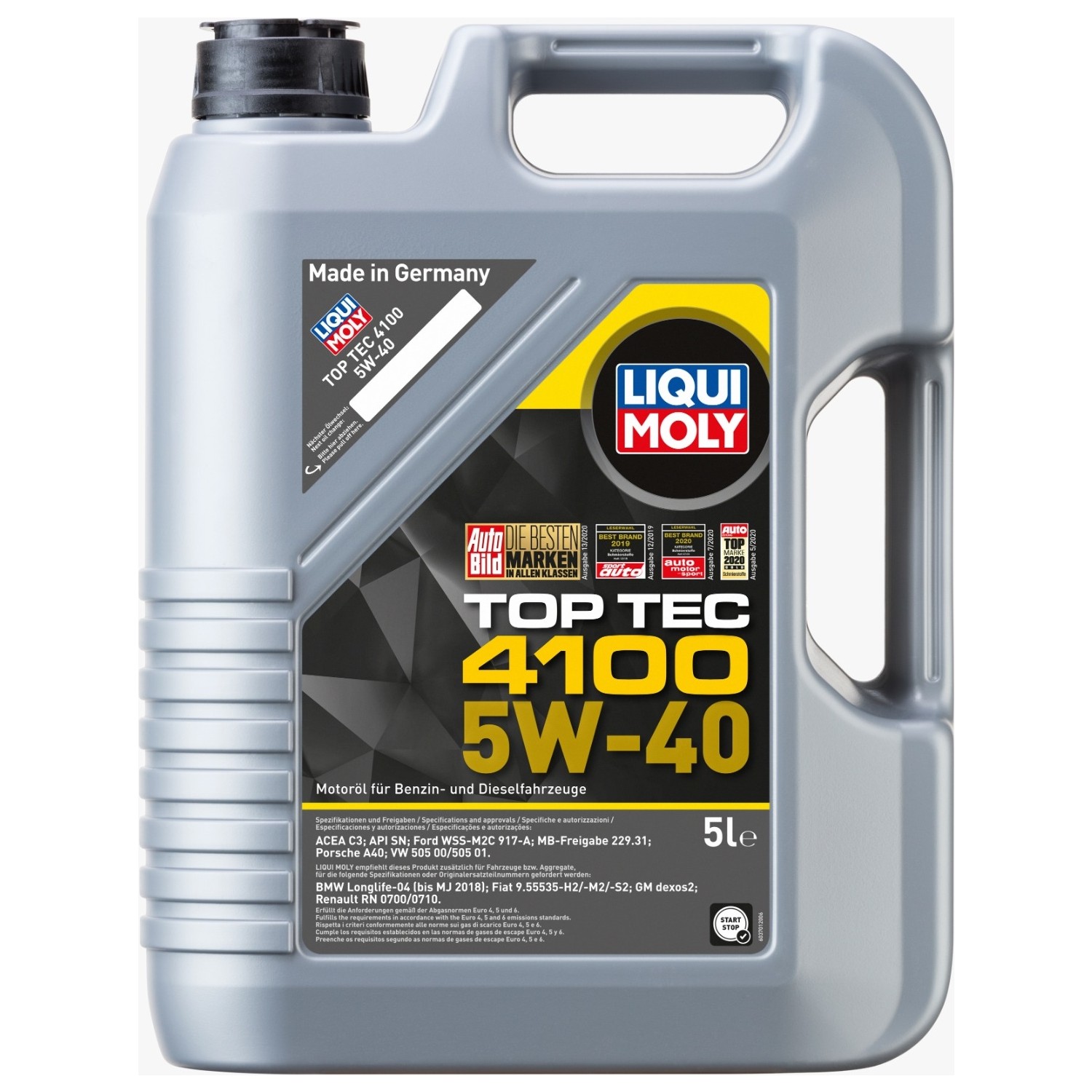 Liqui Moly Top Tec 4100 5W-40 5 Litre Motor Yağı (Üretim Fiyatı