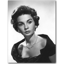 Caka Tablo Ahşap Tablo Jean Simmons Siyah Beyaz Portre