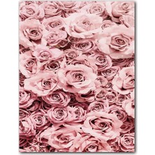 Caka Tablo Ahşap Tablo Pembe Güller