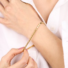 Sembol Gold 14 Ayar Altın Pullu Bileklik  4 mm