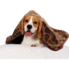 Thermo Blanket Sıvı ve Rüzgar Geçirmez Polar Pati Baskılı Köpek Battaniyesi- 80 x 100 cm