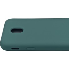 Merwish Case Samsung J7 Pro Içi Kadife Soft Lansman Silikon Kılıf Koyu Yeşil