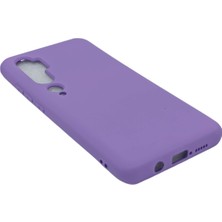 Merwish Case Xiaomi Mi Note 10 Pro Içi Kadife Soft Lansman Silikon Kılıf Mor