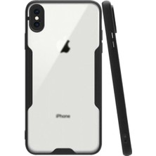 KZY Apple iPhone x Kılıf Kamera Korumalı Colorful Kapak - Siyah