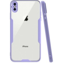 KZY Apple iPhone x Kılıf Kamera Korumalı Colorful Kapak - Lila