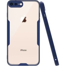 KZY Apple iPhone 8 Plus Kılıf Kamera Korumalı Colorful Kapak - Lacivert