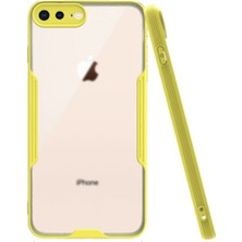 KZY Apple iPhone 8 Plus Kılıf Kamera Korumalı Colorful Kapak - Sarı