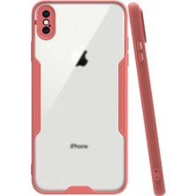 KZY Apple iPhone x Kılıf Kamera Korumalı Colorful Kapak - Pembe