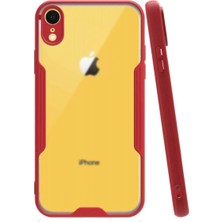 KZY Apple iPhone Xr Kılıf Kamera Korumalı Colorful Kapak - Kırmızı