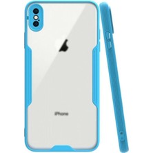 KZY Apple iPhone Xs Max Kılıf Kamera Korumalı Colorful Kapak - Mavi