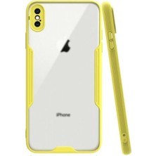 KZY Apple iPhone Xs Max Kılıf Kamera Korumalı Colorful Kapak - Sarı