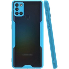 KZY Samsung Galaxy A21S Kılıf Kamera Korumalı Colorful Kapak - Mavi