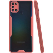 KZY Samsung Galaxy A21S Kılıf Kamera Korumalı Colorful Kapak - Pembe