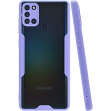 KZY Samsung Galaxy A21S Kılıf Kamera Korumalı Colorful Kapak - Lila