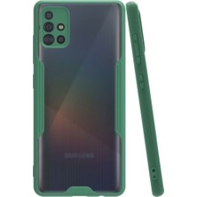 KZY Samsung Galaxy A51 Kılıf Kamera Korumalı Colorful Kapak - Yeşil