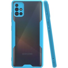 KZY Samsung Galaxy A51 Kılıf Kamera Korumalı Colorful Kapak - Mavi