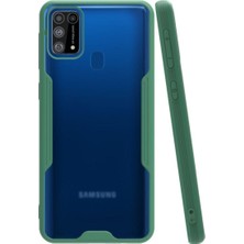 KZY Samsung Galaxy M31 Kılıf Kamera Korumalı Colorful Kapak - Yeşil