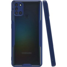 KZY Samsung Galaxy A21S Kılıf Kamera Korumalı Colorful Kapak - Lacivert