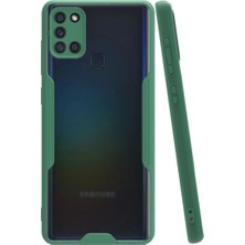 KZY Samsung Galaxy A21S Kılıf Kamera Korumalı Colorful Kapak - Yeşil