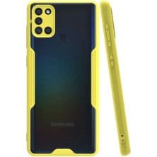 KZY Samsung Galaxy A21S Kılıf Kamera Korumalı Colorful Kapak - Sarı