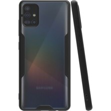 KZY Samsung Galaxy A51 Kılıf Kamera Korumalı Colorful Kapak - Siyah