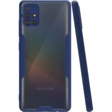 KZY Samsung Galaxy M51 Kılıf Kamera Korumalı Colorful Kapak - Lacivert